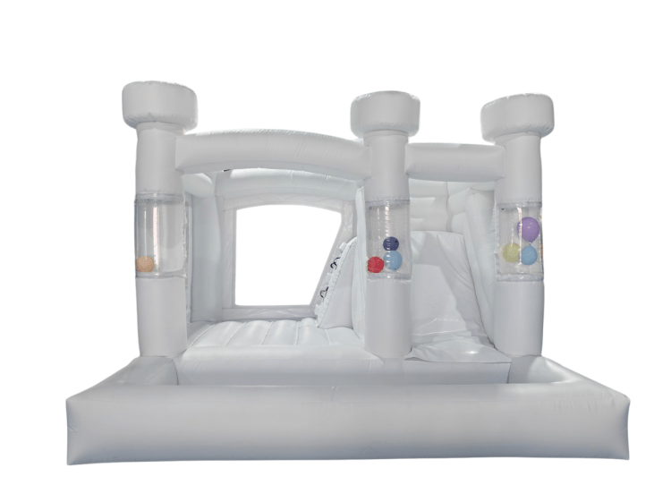 WHITE BOUNCE HOUSE SLIDE 13X13