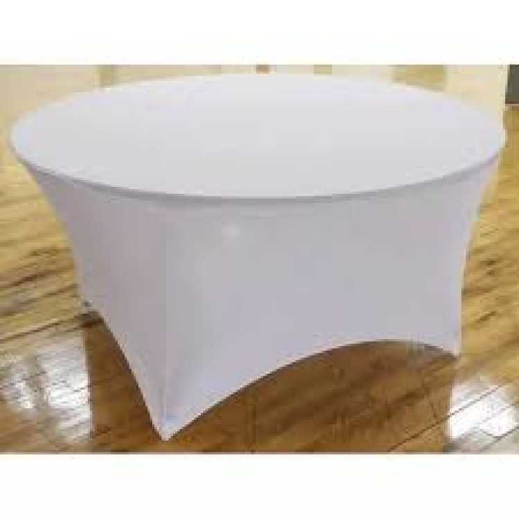 White round table cloths